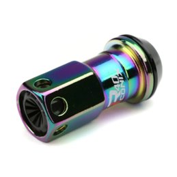 Ecrous R40 KICS Iconix Neo Chrome et Antivol avec Capuchon Plastique Noir M12x1.25 16+4