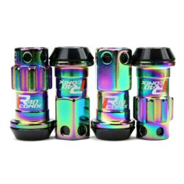 Ecrous R40 KICS Iconix Neo Chrome et Antivol avec Capuchon Plastique Noir M12x1.25 16+4