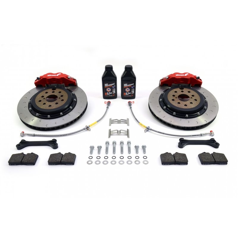 Kit Frein Arrière 4 Pistons ALCON 343mm Rouge (STI 2008+)