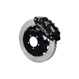 Wilwood Narrow Superlite 6R Front Hat Kit 13.06in Black 1999-2012 Subaru WRX w/Lines