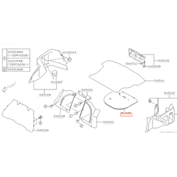 Couvercle Roue de Secours SUBARU GT/WRX/STI 1993-2007