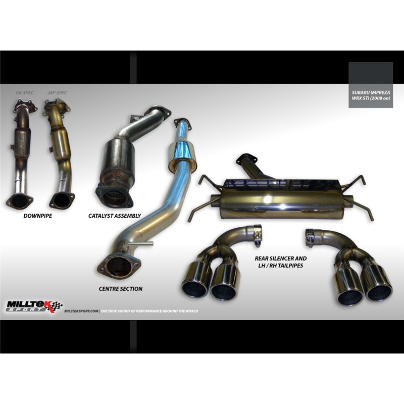 Ligne d'Echappement Milltek  Subaru Impreza WRX STI GRB (08-11)