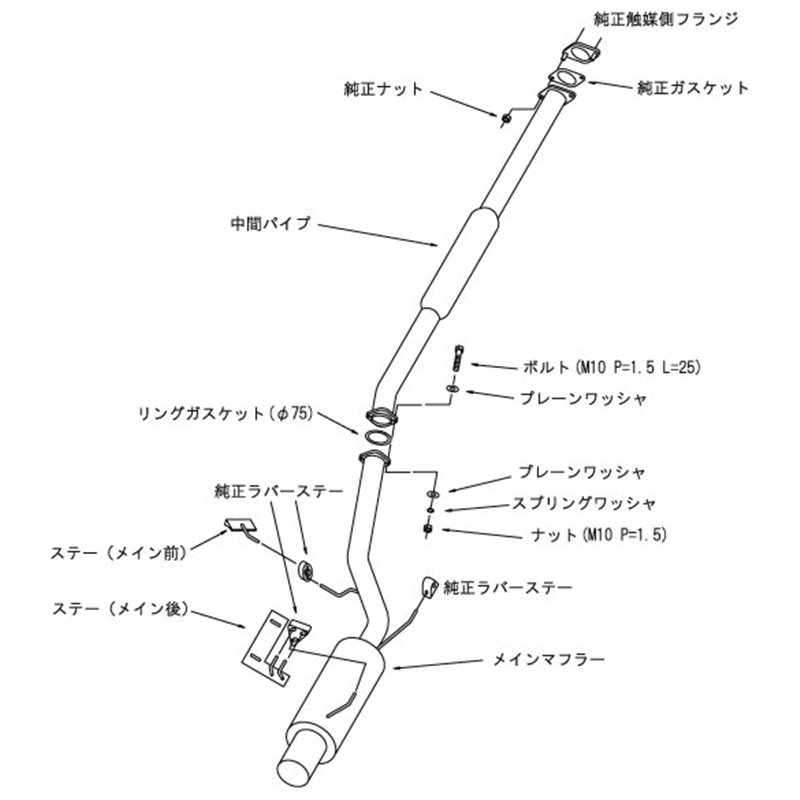 Ligne d'Echappement HKS "Silent Hi-Power" Mitsubishi Lancer Evo 7/8