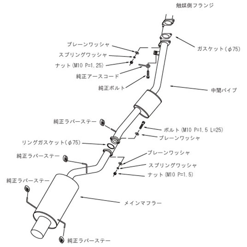 Ligne d'Echappement HKS "Silent Hi-Power" Nissan Silvia S15