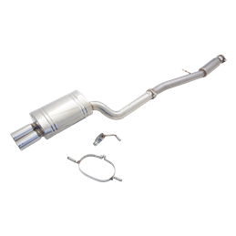 Silencieux et Intermédiaire Inox 76mm avec silencieux ovale et double embout Subaru WRX 1994-2007