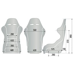 Siège Baquet SPARCO QRT-R Sky (FIA)