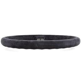 Volant Nardi Classic ND33, Cuir Noir Retourné, Branches Noires, Coutures Noires, Tulipé 40mm, Ø33 cm
