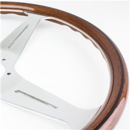 Nardi Classic ND34 Steering Wheel, Wood, Chrome Spokes, 40 mm, Ø34 cm Dish