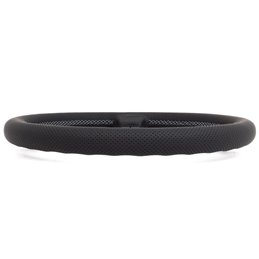 Volant Nardi Classic ND34, Cuir Noir Perforé, Branches Noires, Coutures Grises, Tulipé 40mm, Ø34 cm