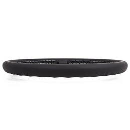 Volant Nardi Classic ND34, Cuir Noir, Branches Alu, Coutures Grises, Tulipé 40mm, Ø34 cm