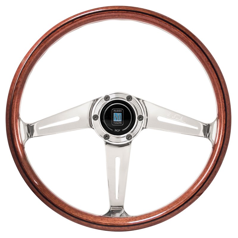 Volant Nardi Classic ND36 "Side Spokes", Bois, Branches Alu Ø36 cm