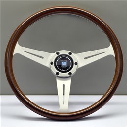 Volant Nardi Classic ND36, Bois, Branches Alu, Tulipé 40mm, Ø36 cm (Vis Apparentes)
