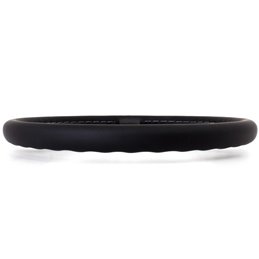 Volant Nardi Classic ND36, Cuir Noir, Branches Chromées, Coutures Grises, Tulipé 40mm, Ø36 cm