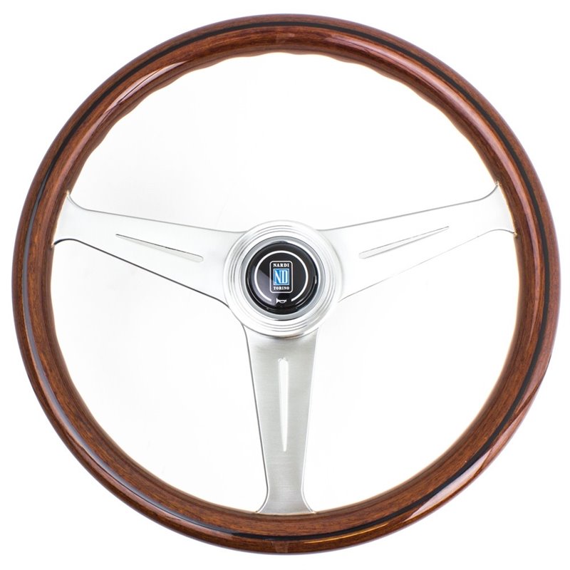 Volant Nardi Classic ND39, Bois, Branches Alu, Tulipé 45mm, Ø39 cm