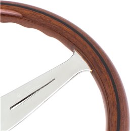 Volant Nardi Classic ND39, Bois, Branches Alu, Tulipé 45mm, Ø39 cm