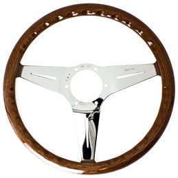 Volant Nardi Deep Corn, Bois, Branches Chromées, Tulipé 75mm, Ø35 cm