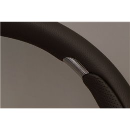 Volant Nardi Kallista, Cuir Noir, Branches Chromées, Ø35 cm