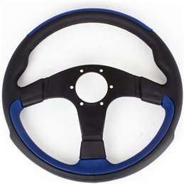 Volant Nardi Leader, Cuir Bleu, Branches Noires, Ø35 cm