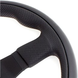 Volant Nardi Twin Line, Cuir Noir, Branches Noires, Ø35 cm