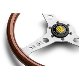 Volant Momo Indy Heritage Tulipé 37mm, Bois, Branches Alu, Ø35 cm