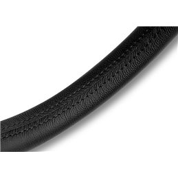 Volant Momo Jet Tulipé 42mm, Cuir Noir, Branches Noires, Ø35 cm