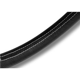 Volant Momo Millenium Sport Tulipé 40mm, Cuir Noir, Branches Alu, Ø35 cm