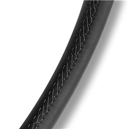 Volant Momo Prototipo 6C Tulipé 39mm, Cuir Noir, Branches Carbone, Ø35 cm