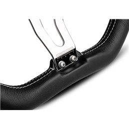 Volant Momo Trek R Tulipé 38mm, Cuir Noir, Branches Alu, Ø35 cm