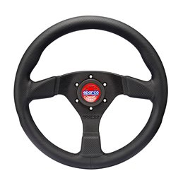 Volant Sparco Champion 330 mm, Tulipé (39 mm), Cuir Noir, Branches Noires