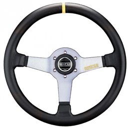 Volant Sparco L550 Tulipé (63 mm), Cuir Noir, Branches Alu