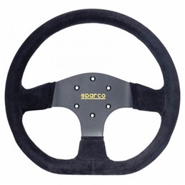 Volant Sparco R353 Tulipé (36 mm), Cuir Noir Retourné, Branches Noires