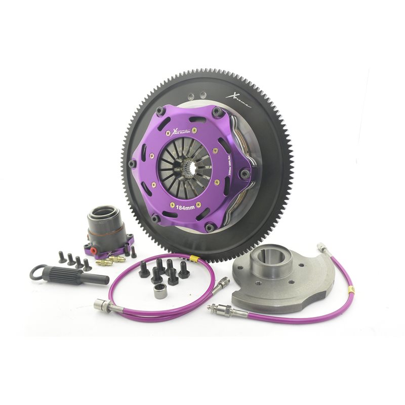 Xtreme Performance - Kit Embrayage bi disque céramique rigide 184 mm, volant moteur et Récepteur Embrayage inclus Motorsport  Ki