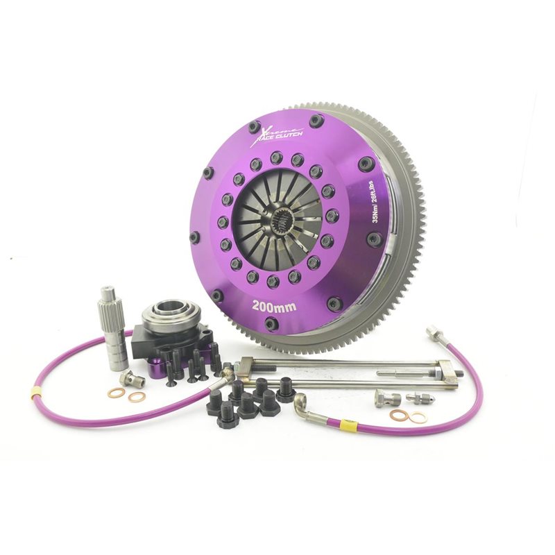 Xtreme Performance - Kit Embrayage bi disque céramique rigide 200 mm, volant moteur et récepteur Embrayage Motorsport inclusKits