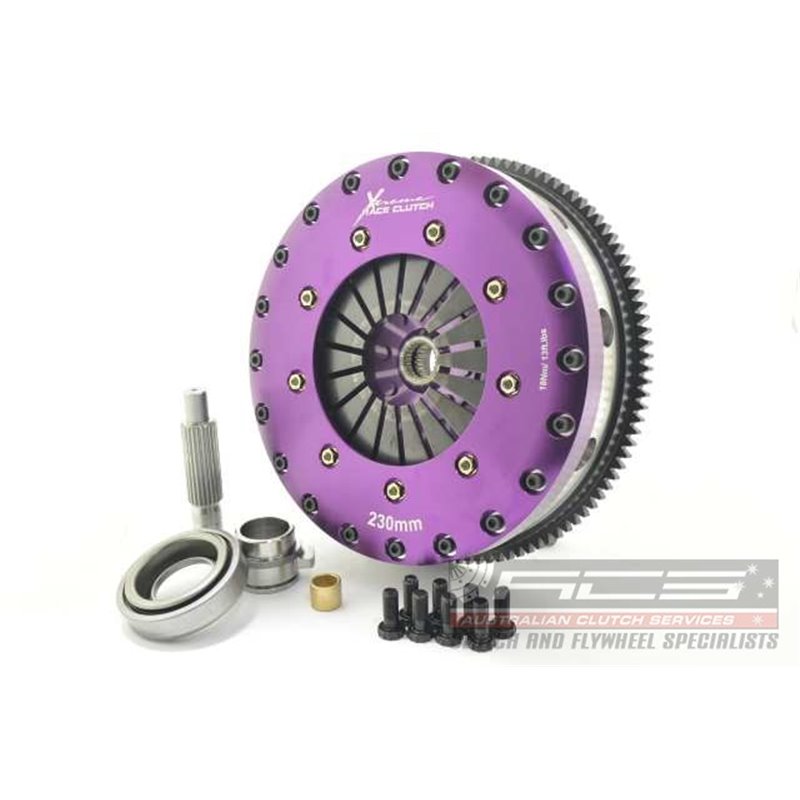 Xtreme Performance - Kit Embrayage rigide bi disque céramique 230 mm, volant moteur Motorsport inclusKits NISSAN 200 SX 2.0 i 16