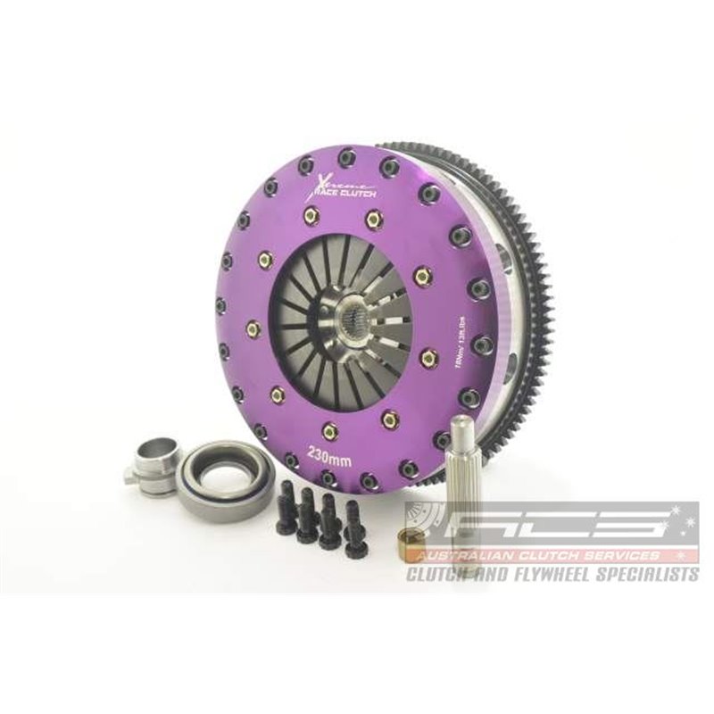 Xtreme Performance - Kit Embrayage organique bi disque 230 mm, volant moteur Motorsport inclusKits NISSAN 200 SX 2.0 i 16V Turbo