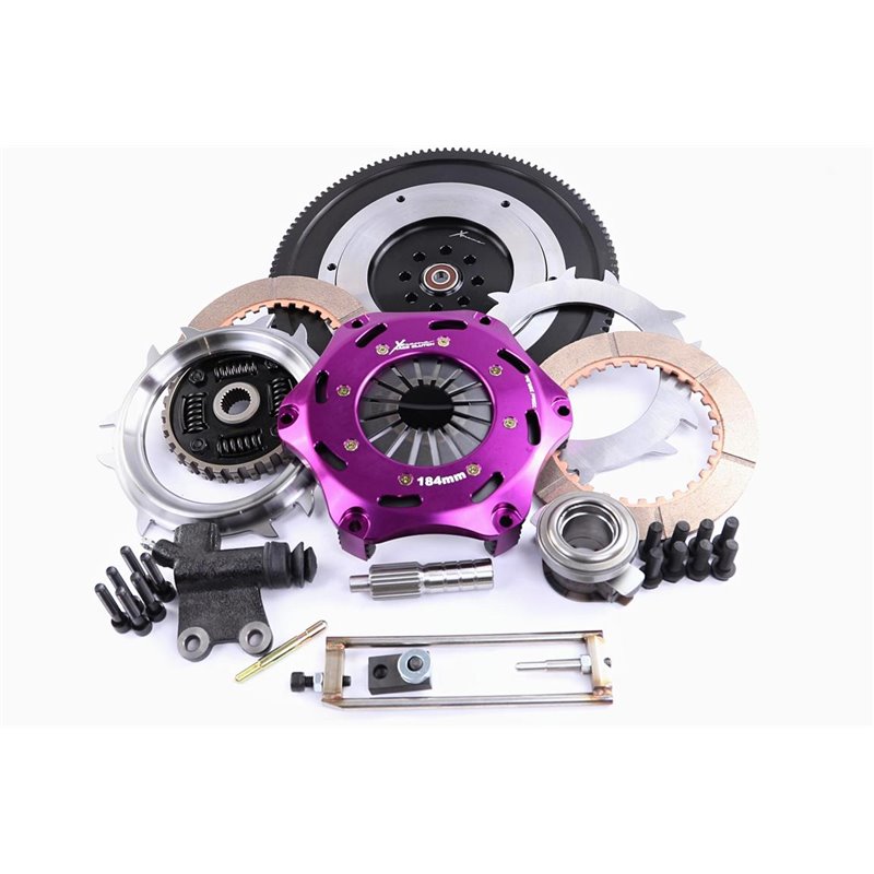 Kit Embrayage XTREME CLUTCH bi disque céramique à ressort 184 mm, volant moteur Motorsport inclus Kits SUBARU GT/WRX/STI